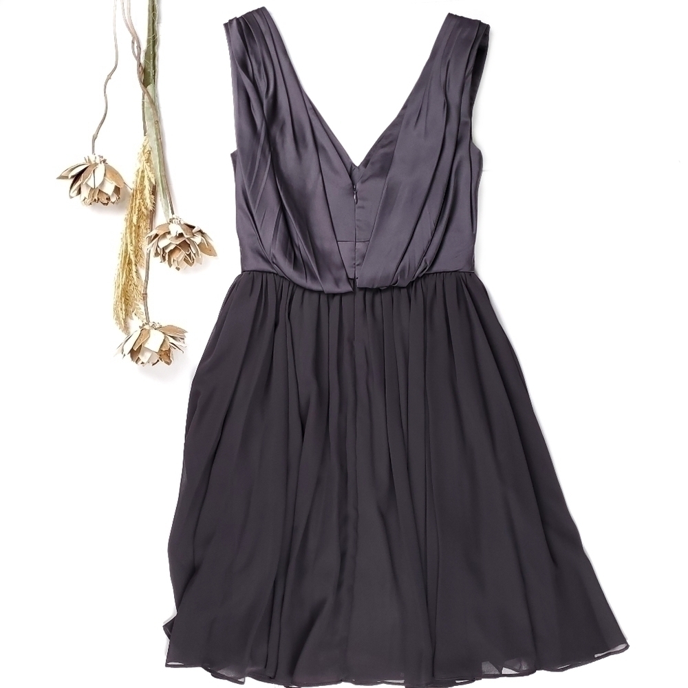 Vera Wang Gorgeous Black Charcoal Formal Dress Size 4 - Picture 5 of 13
